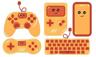 illustratie van gaming uitrusting vector