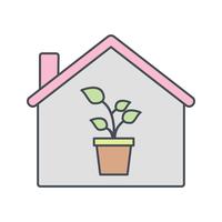 Plant Huis Vector Icon