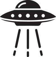 ufo icoon vector silhouet zwart kleur 6