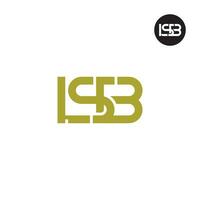 brief lsb monogram logo ontwerp vector