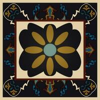 Perzisch bloemen oosters traditioneel tapijt verdieping mat tapijt patroon achtergrond vector gemakkelijk kleur verandering