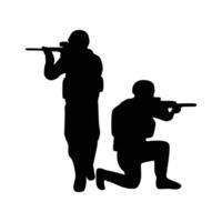 soldaat silhouet ontwerp. nationaal leger teken en symbool. vector