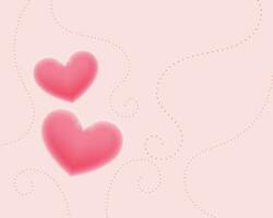 valentijnsdag dag banier met romantisch opschrift gelukkig Valentijnsdag dag en 3d lijn hart vorm geven aan. 14 februari vakantie hartelijk groeten. vector illustratie.