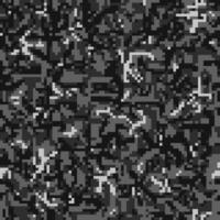 digitaal pixel camouflage naadloos patroon zwart. vector