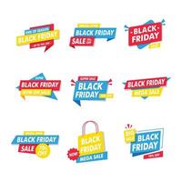 zwarte vrijdag verkoop sticker sjabloon vector
