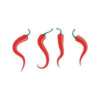 rode hete natuurlijke chili pictogram vectorillustratie vector