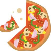 illustratie van een pizza vector