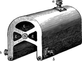 kruisvormig zadel boiler wijnoogst illustratie. vector