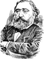 leon gambetta wijnoogst illustratie vector