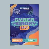 cyber maandag poster vector