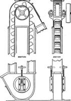 graan lift, wijnoogst illustratie. vector