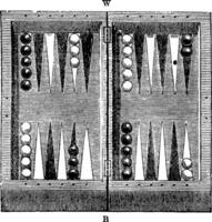 backgammon spel wijnoogst illustratie. vector
