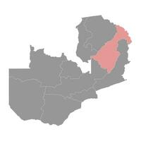 veel provincie kaart, administratief divisie van Zambia. vector illustratie.