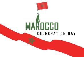 gelukkige onafhankelijkheidsdag van marokko. sjabloon, achtergrond. vector illustratie