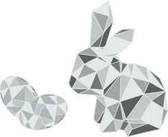 illustratie driehoek van Pasen konijn met Pasen eieren. vector