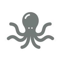 Octopus vector icoon. gemakkelijk zee leven en voedsel symbool.