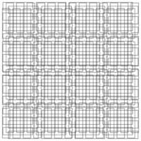 zwart en wit naadloos plein cel rooster patroon achtergrond vector