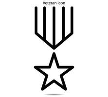 veteraan icoon, vector illustrator