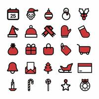 Kerstmis icoon set. Kerstmis grafisch middelen voor icoon, symbool, of teken. vector icoon van Kerstmis voor ontwerp van winter, nieuw jaar of Kerstmis