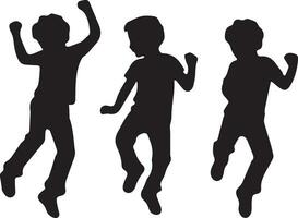 reeks van silhouetten kinderen baby kinderen bewerkbare vector icoon in divers poses