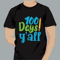 100 dagen van school- typografie t-shirt ontwerp vector