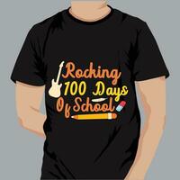 100 dagen van school- typografie t-shirt ontwerp vector