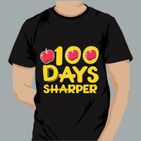 100 dagen van school- typografie t-shirt ontwerp vector