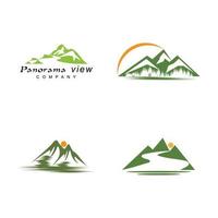 berg pictogram logo sjabloon vector illustratie ontwerp