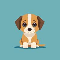 hand- getrokken tekenfilm puppy illustratie vector