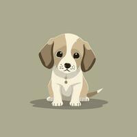 hand- getrokken tekenfilm puppy illustratie vector