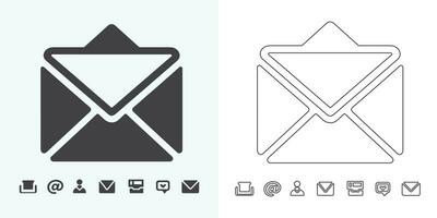 e-mail envelop icoon vector illustratie. mail icoon set. e-mail icoon vector. e-mail icoon. envelop illustratie