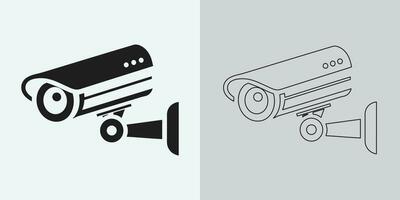 reeks van veiligheid of toezicht camera pictogrammen. cctv camera icoon, vector grafiek. draadloze veiligheid camera icoon. zwart icoon illustratie voor cctv camera geïsoleerd Aan wit achtergrond