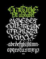 gotisch alfabet. vector. hedendaagse gothic vector