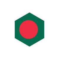 Bangladesh vlag veelhoek stijl insigne vector illustratie