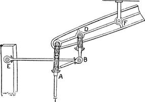 parallellogram watt, wijnoogst gravure. vector