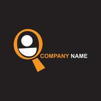 brief q met een vergroten glas vector logo sjabloon. deze logo kan worden gebruikt voor bedrijven in de zoeken veld. zoeken logo.