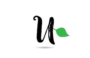 letter geen blad alfabet letter logo pictogram ontwerp voor bedrijf vector