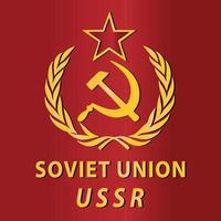 vlag symbool van ussr sovjet unie ex rusland land vector illustratie rode achtergrond