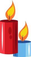 brandend kaarsen Chinese nieuw jaar vector illustratie