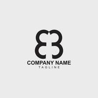 elegant bb brief gekoppeld monogram logo ontwerp vector