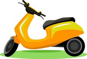 geel modern scooter vector illustratie Aan wit achtergrond.