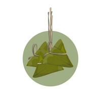 heerlijk zongzi of bakcang bacang vector illustratie logo