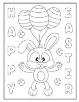 Pasen konijn kleur Pagina's voor kinderen vector
