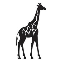 een zwart silhouet giraffe dier vector