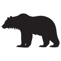 een zwart silhouet polair beer dier vactor vector