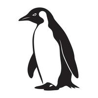 een zwart silhouet pinguïn dier vactor vector