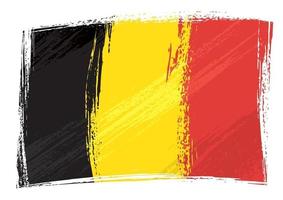 grunge belgische vlag vector