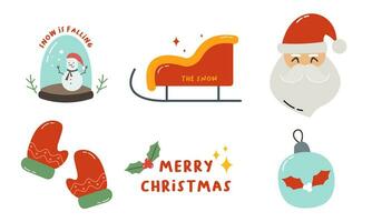 Kerstmis decoraties element logo vector