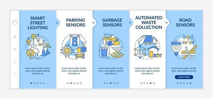 onboarding vectorsjabloon voor slimme sensorsystemen vector