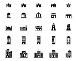 gebouw icoon afbeeldingen Aan pak. vector illustratie.